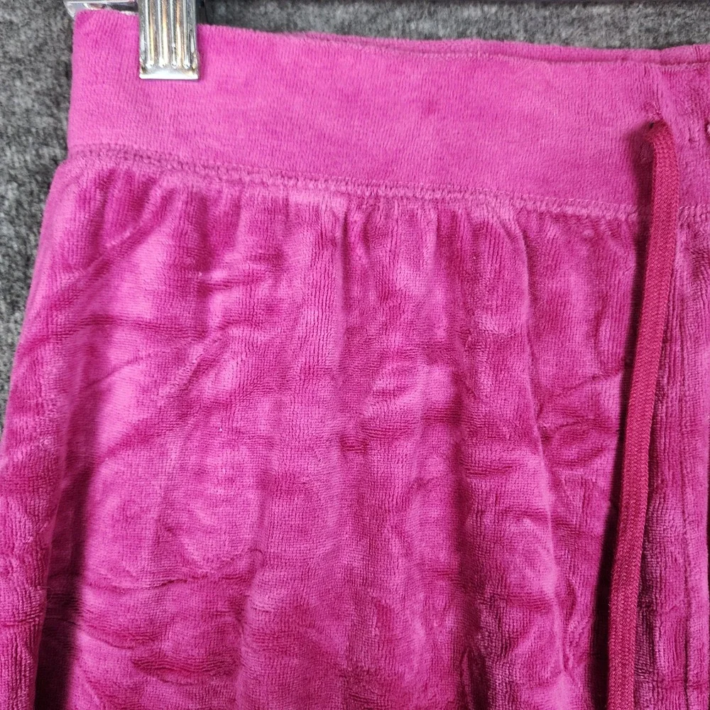 Kim Rogers Tracksuit Womens PM Pink Velour 2 Piece Set Full Zip Pants EUC